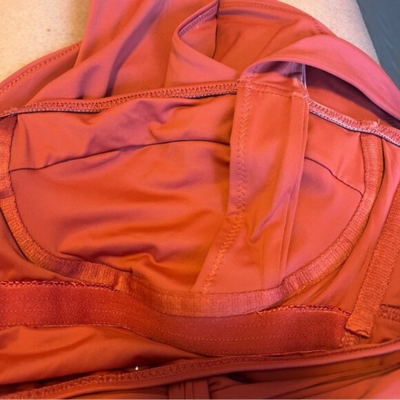 NWT Knix Balcony Cup One Piece Swimsuit Lava Size M+ 34 E, F, G - Picture 5 of 9